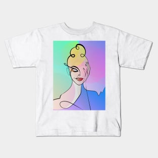 Woman Illustration - Pop Art Kids T-Shirt